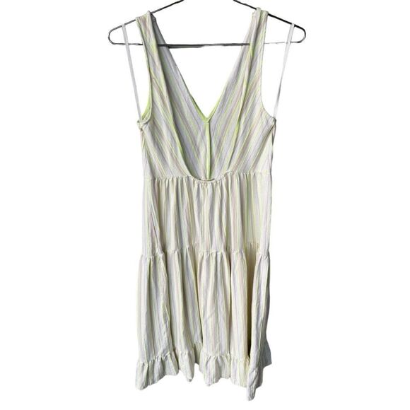 Anthropologie Striped Tier Maxi Dress neutral motif S - Picture 5 of 8